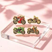 Cool Motorcycle Enamel Pins Lapel Brooch Badges, Biker Decorative Pins For Jacket Backpack Hat, Novelty Gift For Motorcycle Lovers Riders - Multicolor - View 4