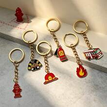 Firefighter Theme Keychain Decorative Pendant - A - View 2