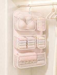 1pc Mesh Hanging Closet Organizer Bag With Compartments, Suitable For Underwear, Socks And Skirts, Multi-Functional Door Back Hanging Storage Bag, Suitable For Dorm, Can Store Pants, Jeans, Toys And Autumn/Winter Items, Wardrobe Storage Hanging Bag, Can Be Hung For Storage, Multi-Layer Clothing Organizer Bag, Socks Storage Rack, Closet Organizer - Multicolor - View 11