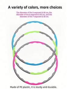 1pc 6-Section Detachable Stainless Steel Weighted , Exercise For Slimming, Waist Shaping, Fitness Equipment, Christmas Gift, Suitable For Women, Men And Beginners - Multicolor - View 12