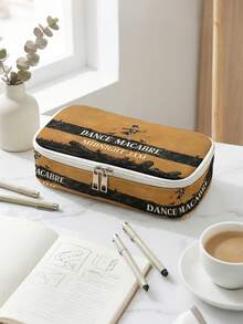 1pc Halloween Pattern Printed Large Capacity Kids Pencil Case, Compartment Pencil Bag, School Storage Bag, Storage Box, Suitable For Girls And Boys Students, Back To School Gift, Holiday Gift - Multicolor - View 9