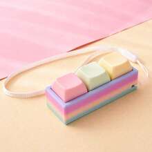 1PC Rainbow Pattern Button Keychain, Cute Bag Hanging Ornament Key Ring Charm, Mini Pendant Decor, Small Holiday Gift For Friends - Multicolor - View 10