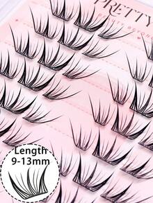 10-Row Glue-Free Reusable Segmented False Eyelashes, Large Volume, Beginner-Friendly, Easy To Apply, Natural And Lightweight, Comfortable For Daily Wear, Soft Natural Eye Makeup Effect - C - View 5