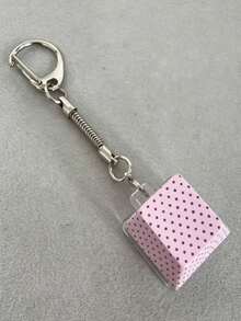 1Pc Dot/Leopard Print/Star Pattern Keychain, Y2K Style Pendant Keychain, Bag Accessory, Car Keychain, Gift For Friends On Birthday - Multicolor - View 15