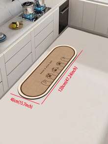 1pc Cute Cat‑Paw Gesture Print Pattern Kitchen Mat, 3.5 Mm Soft Rubber That Absorbs Water And Is Easy To Clean. Suitable For Corridors, Bathrooms, Living Rooms, Outdoor Door Mats, And Toilets. Useable Throughout The Year And For Various Holidays. - Multicolor - View 16