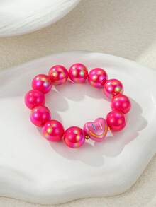 NAIZHU 1/4 buah Gelang Wanita Manik-Manik Resin Berwarna-warni Modis Gaya Kartun Lucu, Cocok untuk Pemakaian Sehari-hari, Gaya Y2K yang Menawan. - MultiWarna - View 7