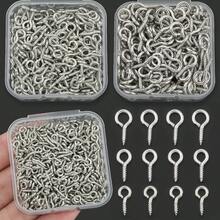 150/300pcs White K Multi-Size Screw Eye Pins, Mini Screw Eye Pins, Suitable For Christmas Tree And Home Decor, Cork Bottle Caps, Pendant Beads And Jewelry Making - Sheep Eye Nail - View 11