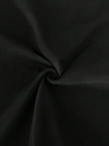 Casual Hot Girl Metal Rivet Decor Deep U-Neck Ribbed Slim Fit Long Sleeve Top, Autumn/Winter New Style, Street Party Daily Versatile - Black - View 9