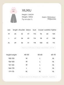 Gongdie 2pcs Miffy Women's Pajama Set, Autumn Pink Soft Cotton Loungewear With Pockets - Pink - View 8