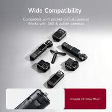 One-Touch Auto-Opening Mini Tripod Grip, 2-In-1 Handheld & Tabletop Camera Stand With 1/4"-20 Screw, Compact Lightweight Non-Slip Support For Pocket Gimbal, Action Camera, Vlogging & Travel - View 8