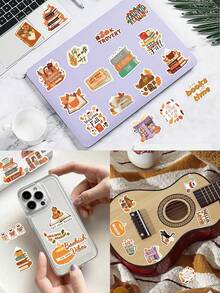 50pcs Bookish Aesthetic Stickers-Fall Nature Vibes-Perfect For Skateboards, Journals, Phone Cases, Water Bottles, And Party Gifts - Multicolor - View 2
