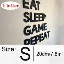 Custom 3D Letter Decor, Gamer Wall Art - Large "Eat Sleep Game Repeat" Wall Decoration - 3D Acrylic And Wood, Customizable Text, Black/White Color Options, Game Room Decor, Custom Handmade Acrylic Wood Corporate Logo Sign - Multicolor - View 32