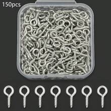 150/300pcs White K Multi-Size Screw Eye Pins, Mini Screw Eye Pins, Suitable For Christmas Tree And Home Decor, Cork Bottle Caps, Pendant Beads And Jewelry Making - Sheep Eye Nail - View 13