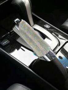 1 Set Car Handbrake Cover And Gear Shift Knob Cover, Rhinestone Crystal Decor Car Interior Accessories, Suitable For Women, Car Accessories ,Car Decoration,Car Essentials,Car Accessories For Women,(Note Size, Not Suitable For All Models) - A - View 14