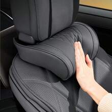 Luxury Car Neck Pillow, Nappa Headrest, Seat Cushion, Neck Support Pillow, Car Seat Pad, Comfortable And Breathable, Lumbar And Neck Support, Exquisite Embroidery, All-Season Use, Car Interior Decoration Accessories - A - View 5