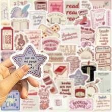 somoving 50pcs Cute Pink Girl Doodle Stickers Waterproof Decorative Decals For Books, Water Bottles, Computers, Headphones - Multicolor - View 2