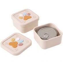 1pc Cute Cat Paw Design Pet Food Storage Lid - Silicone Sealing Lid Suitable For 5.5oz And 3.5oz Cans, Keeps Wet Food Fresh And Prevents Odor Transfer In Fridge - Paw Print Storage Box - View 15