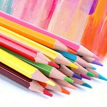 6-Piece Colored Pencil Set - Professional Art Use, Suitable For Sketching/Illustration, Featuring Vibrant Mixed Wax Core | Shock-Resistant Outer Shell With Soft Inner Lining, Ideal For Beginners, Notebooks And Craft Design - Colored Pencils - View 4