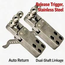 1pc Stainless Steel Release Trigger Accessory, Two‑Shaft Linkage Auto‑Reset Clamping Jaws, Open‑Close Mechanical Part For Outdoor Target Practice DIY Modification, For Adult Use Only - Multicolor - View 2
