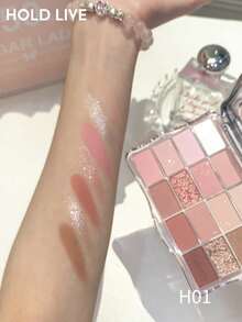 HOLD LIVE Butterfly Shadow Fantasy Eyeshadow Palette 16 Warna H01 Low Saturation Rose Bean Paste Color Sweet Tender Atmosphere Eyeshadow - H01 - View 4