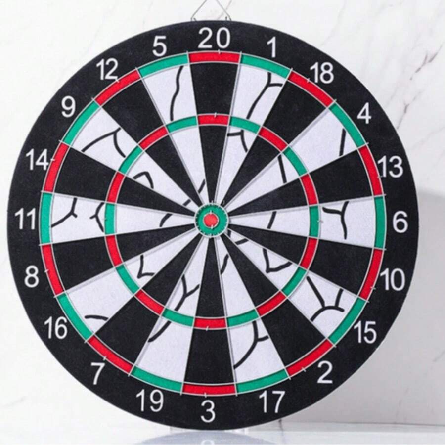Set Papan Dart 18 Inci, Papan Dart Dua Sisi dengan Anak Panah, Set Permainan Dalam dan Luar Ruangan untuk Dewasa dan Remaja, Hiburan Keluarga, Pesta dan Kompetisi - Dark Grey - View 1
