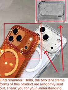 Luxury Shiny Clear Magnetic Phone Case, Compatible With IPhone 17 Pro Max, 17 Pro, 17, 16 Pro Max, 16 Pro, 16, 15 Pro Max, 15 Pro, 15, 14 Pro Max, 14 Pro, 13 Pro Max, 13 Pro, 13, Supports Magnetic Wireless Charging, Shockproof Frame Back Cover. - Clear - View 5