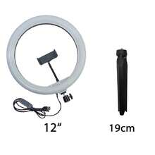 Borriig 12 Inch Desktop Ring Light With 19cm Tripod And Phone Holder, 3 Color Modes Dimmable Beauty Fill Light, Suitable For Live Streaming, Selfie, Makeup - 12-inch Ring Light + 19cm Bracket - View 10