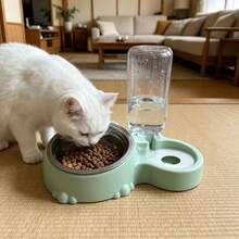 Pet Bowl Set, Includes Water Dispenser And Stainless Steel Bowl, Suitable For Cats And Small Dogs, Blue - 500ml - View 8
