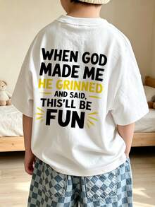Boys Soft Neutral Color Crew Neck Short Sleeve Lightweight Summer Basic Essential T-Shirt - White - View 2