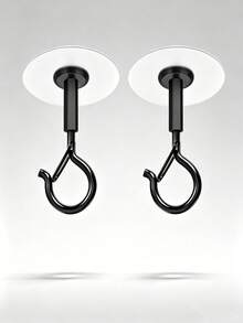 1/2pcs No-Drill Ceiling Hook, Ceiling Fan Clip, Top Fixed Wind Chime Strong Hanging Hook, Mosquito Net Adhesive Hook - Multicolor - View 1