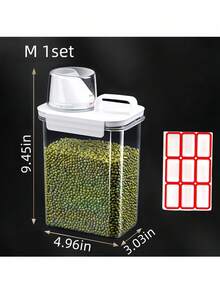 1pc Pet Food, Grain, Cat Litter Airtight Storage Container, Large Capacity, With Weighing Scale Lid, Handle, Multiple Sizes Available - A - View 9