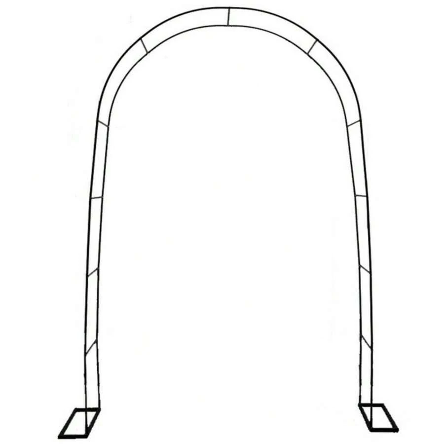Garden Archway Trellis Stand, Metal Arch Frame For Climbing Plants And Wedding Decor - Black - View 1
