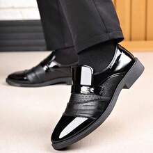 GAN AI Zapatos Oxford Hombre Suela Gruesa Elegantes para Traje, Oficina y Fiesta - Blanco y Negro - Ver 4