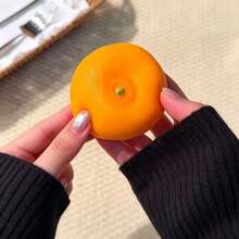 1pc Orange Squeeze Toy, Super Soft TPR Slow Rebound Stress Relief Toy, Back To School Season Pressure Release Toy, Soothe Mood, Relieve Daily Stress, Practical Hand Training Toy, Suitable For Daily Use - Orange - View 8