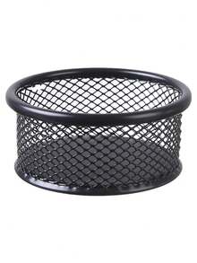 Blue Mesh Paper Clip Holder, Desktop File Organizer, Mesh Bowl Paper Clip Dispenser, Office Accessories Storage Box For Small Parts - Multicolor - View 10