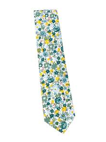 ZONFAZ 1pc Men Fashion Ditsy Floral Printed Tie, 2.4-2.6 Inch Width, Soft Skin-Friendly Material, Suitable For Weddings, Parties, Dates And Other Occasions Men Necktie - Multicolor - View 6