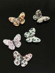 Autumn And Winter Hanging Hole Leopard Print Butterfly Accessories, Diy Flat Bottom Phone Case Pendant Decoration Accessories Wholesale - Multicolor - View 2