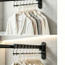 Premium Flocked Hanger, Non-Slip Thin Flocked Felt Hanger, Sturdy Durable Heavy Duty Coat Suit Hanger, Closet Storage Organizer 1pc - Multicolor - View 4