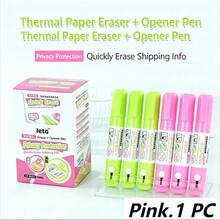 3pcs Portable Thermal Paper Privacy Eraser Pens, Minimalist Blue And White Barrel With Wide Tip, Gentle Non-Corrosive Liquid That Doesn't Damage Paper, Quickly Erases Names, Phone Numbers, Addresses And Other Thermal Printed Text On Shipping Labels And Receipts, One-Click Privacy Information Concealment, Compact And Lightweight For Easy Carrying - Multiple Styles - View 16