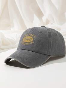 1pc Vintage 2000 Limited Edition Baseball Cap, Washed Polyester Dad Hat For Men Women, Retro 2000 Birthday Gifts Distressed Trucker Cap Sun Hat - A - View 18
