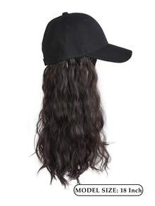 Topi Baseball Wanita dengan Wig Keriting Panjang, Aksesori Rambut Praktis Satu Bagian yang Cocok untuk Pemakaian Sehari-hari dan Aktivitas Luar Ruangan. - MultiWarna - View 5
