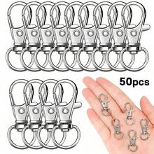 Móc khóa móc treo 32mm, kẹp móc khóa tôm hùm xoay bằng kim loại, phù hợp làm móc khóa, đồ thủ công DIY, vòng cổ thú cưng - Móc khóa khóa càng cua - Xem 18