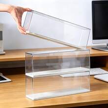 1pc Transparent Acrylic Storage Box, Suitable For Organizing And Displaying Figurines, Decorations, Miniature Models, Collectibles And Model Kits, Ideal Choice For Home Storage And Display - Multicolor - View 3
