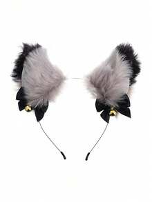 1pc Cat Ear Headband, Leopard Print Party Hair Accessory, Photo Prop, Halloween Costume Decoration - Multicolor - View 14