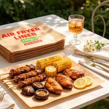 200/100/50/1 Thick Air Fryer Baking Tray - Suitable For Dual-Layer Basket Air Fryers, Heat-Resistant Disposable Rectangular Baking Tray, Easy To Clean And Reusable, Air Fryer Accessory, Multi-Function Cooking Baking Tray, Easy Clean Baking Tray, Durable Kitchenware. - Multicolor - View 9