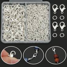 150pcs DIY Jewelry Clasps Accessories, Includes Lobster Clasps And Jump Rings, Suitable For DIY Woven Jewelry, Necklaces, Bracelets, Anklets, Bags, Keychains, Spring Connectors, Phone Chain End Clasps, Pendant Hooks, DIY Jewelry Making Materials - DIY - View 8