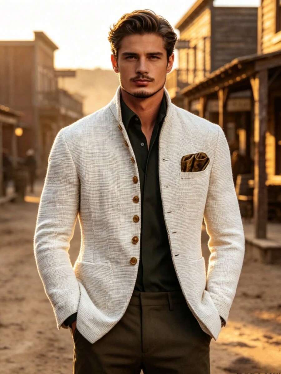 Men Blazers - White - View 1