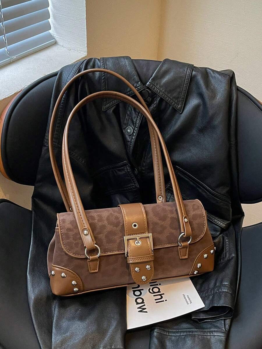 Korean Niche Design Shoulder Bag Boston Bowling Handbag Underarm Bag With Multiple Pockets Large Capacity