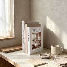 2/3pcs Home Fashion Faux Book Decor, Luxury Decorative Books, Living Room Decor, Home Decor, Coffee Table Books, Modern Fashion Decorative Books, Stackable Display Books, Hotel Decor, Gift - Decor Book - View 2
