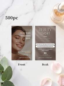 200/500/1000pcs Custom Medspa Business Card,Personalized Beauty Salon Info Card,Custom Photo And Text,Customized Paper Appointment Marketing Card For Aesthetic Clinic,Beauty Studio,Small Beauty Business Marketing Supplies - Multicolor - View 9